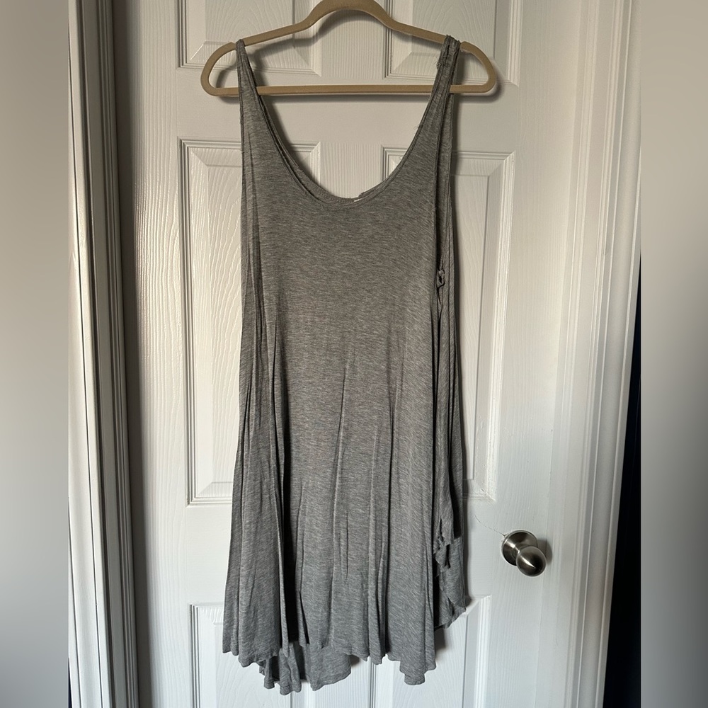 Grey flowy tank dress